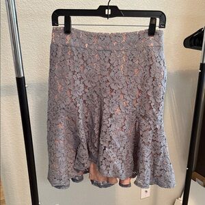Cynthia Rowley Lavender Lace A-Line Skirt